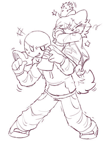 full body sketch extra character