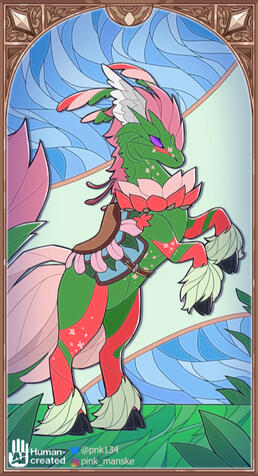 window pannel art animal